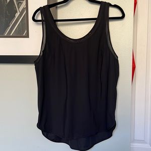 Lululemon black run tank - mesh trim - size 12